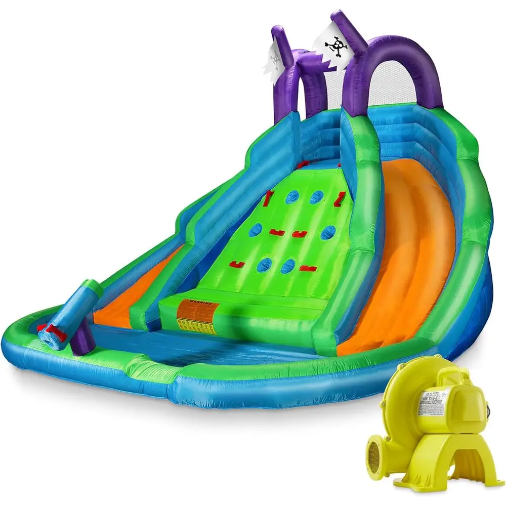 9 House or Kids with ClimWall, Water Slide, and Pool - Includes Blower
9 House or Kids with ClimWall, Water Slide, and Pool - Includes Blower