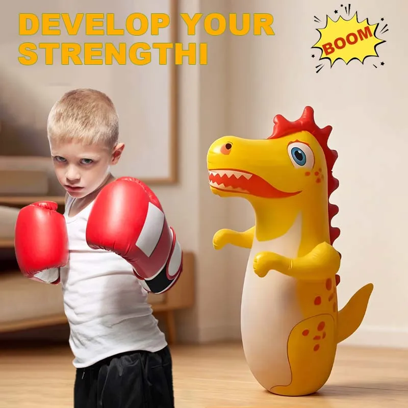 Inflatable Dinosaur Punching Bag Tumbler Toy, 3 Bright Colors PVC Punch Toy Kids Stress Relief Play Toy for Indoor Outdoor
Inflatable Dinosaur Punching Bag Tumbler Toy, 3 Bright Colors PVC Punch Toy Kids Stress Relief Play Toy for Indoor Outdoor