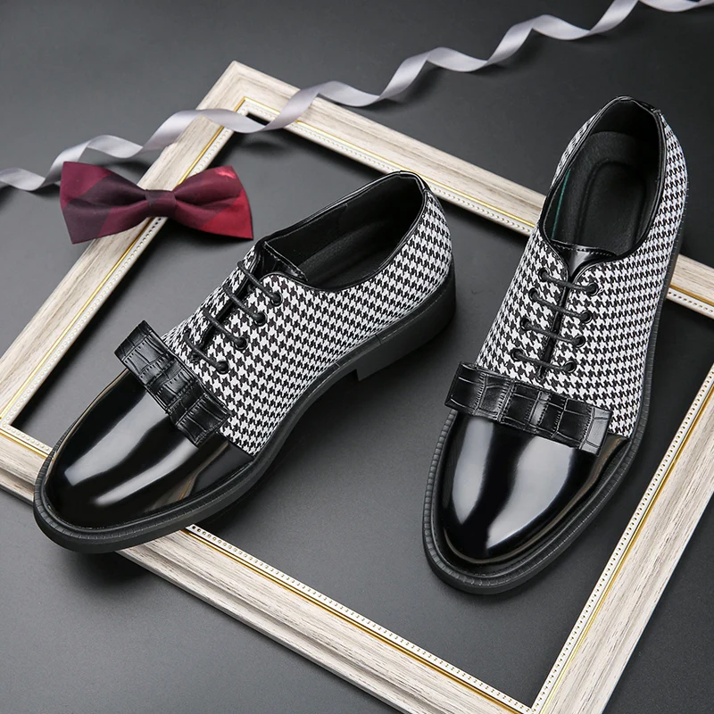 Classic Men Dress Shoes Slip on Black Leather Shoes for Men Plus Size Point Toe Business Casual Men Formal Shoes for Wedding
Classic Men Dress Shoes Slip on Black Leather Shoes for Men Plus Size Point Toe Business Casual Men Formal Shoes for Wedding