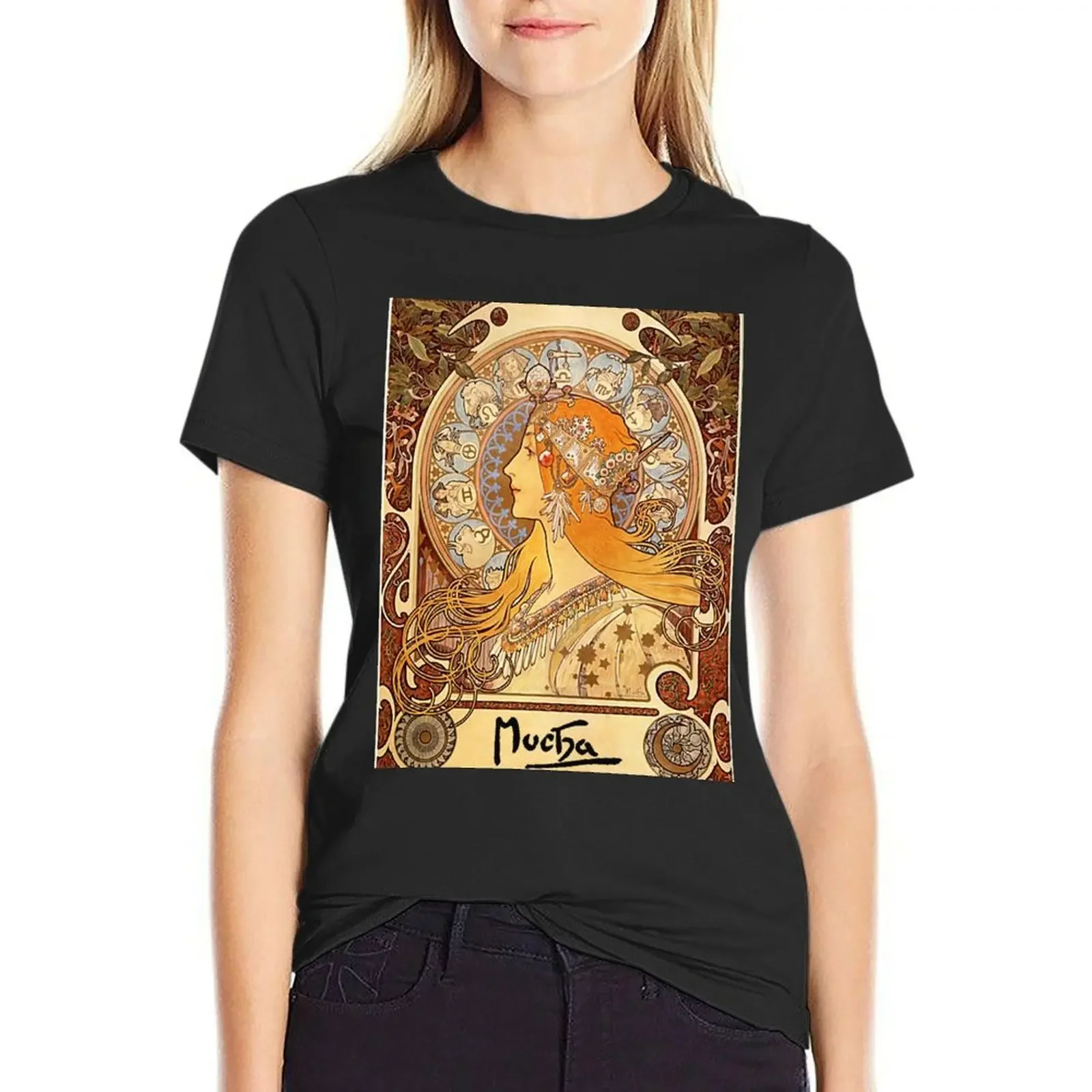 Mucha – Zodiac II T-Shirt Aesthetic clothing summer top hippie clothes quick drying Women's t-shirt
Mucha – Zodiac II T-Shirt Aesthetic clothing summer top hippie clothes quick drying Women's t-shirt