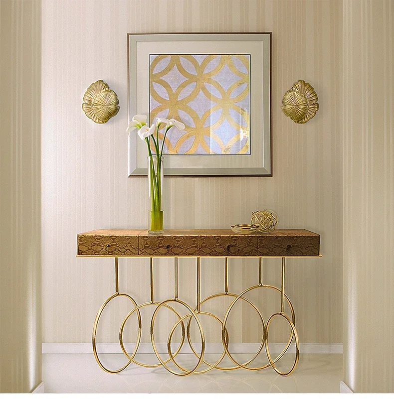 Italian Minimalist Console Tables Entrance Foyer against the Wall Post-Modern Designer Stainless Steel Entrance Cabinet
Italian Minimalist Console Tables Entrance Foyer against the Wall Post-Modern Designer Stainless Steel Entrance Cabinet