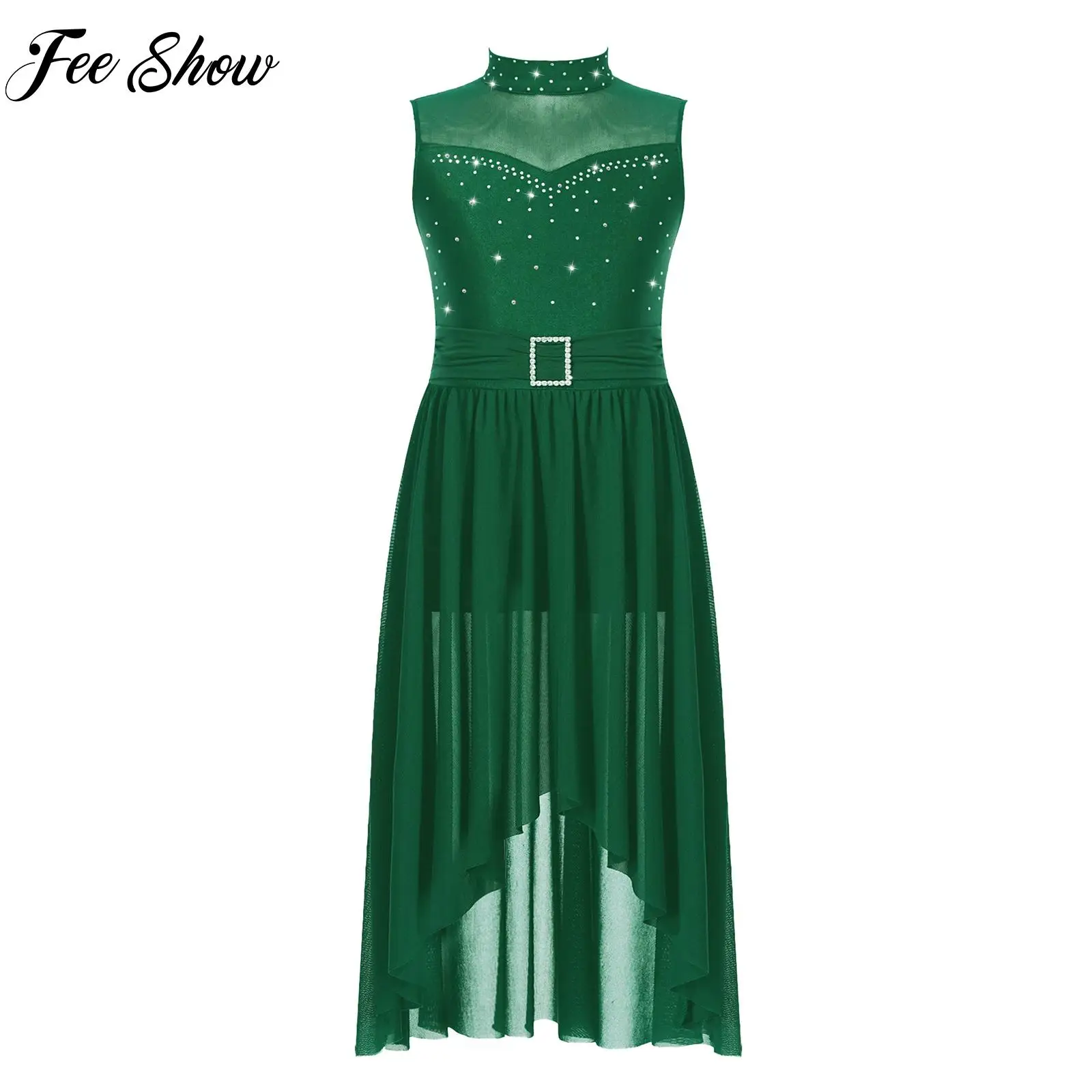 Rhinestone Lyrical Modern Dance Dress for Kids Girl Performance Costumes Sleeveless Ballet Folk Dance Leotard Dress Dancewear
Rhinestone Lyrical Modern Dance Dress for Kids Girl Performance Costumes Sleeveless Ballet Folk Dance Leotard Dress Dancewear