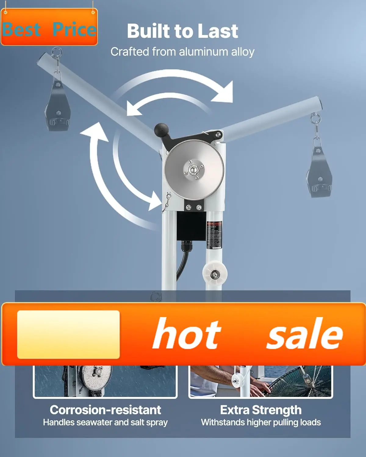 VEVOR Line Hauler Pot Puller, 12V DC 1200W, Line Hauler Winch Holds 198 lbs Lift Capacity, Line Speed of 115 ft/min, 360° Rotati
VEVOR Line Hauler Pot Puller, 12V DC 1200W, Line Hauler Winch Holds 198 lbs Lift Capacity, Line Speed of 115 ft/min, 360° Rotati