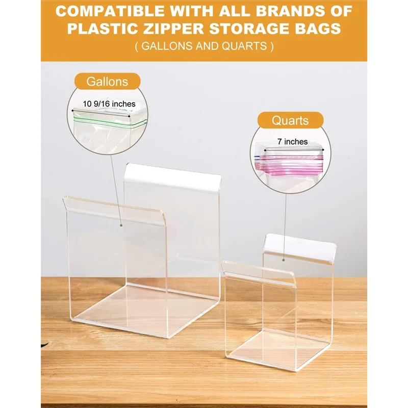 FO-1Set For Food Prep Bag Filling Freezer Bag Stand Comes With Both Quart & Gallon Acrylic
FO-1Set For Food Prep Bag Filling Freezer Bag Stand Comes With Both Quart & Gallon Acrylic