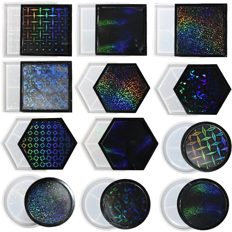 Holographic Light and Shadow Coaster Silicone Mold DIY Handmade Epoxy Resin Mold Cup Pad Storage Tray Making Supplies Home Decor
Holographic Light and Shadow Coaster Silicone Mold DIY Handmade Epoxy Resin Mold Cup Pad Storage Tray Making Supplies Home Decor
