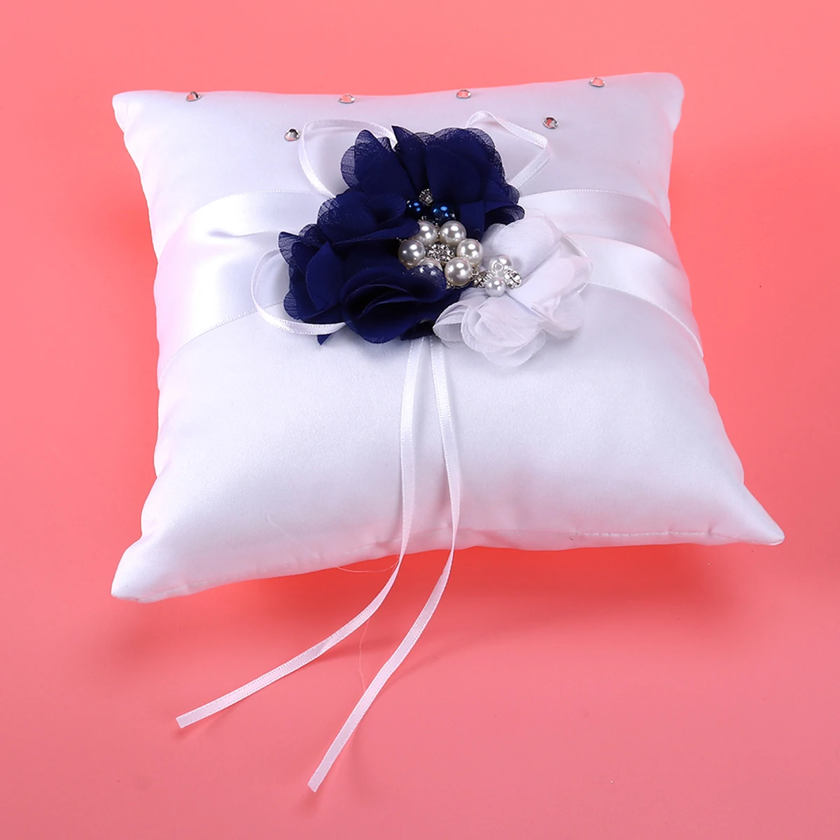Flower Ring Pillow 20x20cm Wedding Decor Pearl Ribbon Heart Compact Size Back Strap Soft Texture Bridal Ceremony DIY
Flower Ring Pillow 20x20cm Wedding Decor Pearl Ribbon Heart Compact Size Back Strap Soft Texture Bridal Ceremony DIY