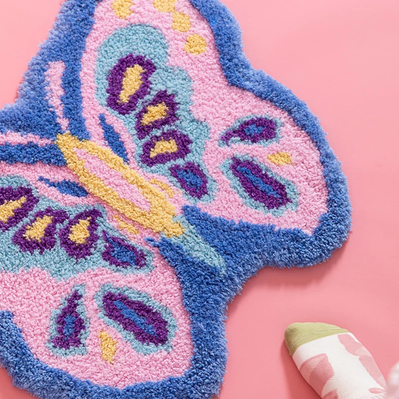 Cute Bath Mat Fluffy Plush Carpet Tufted Butterfly Shaped Rug Non-slip Absorbent Shower Room Floor Mat Study Bedside Blanket
Cute Bath Mat Fluffy Plush Carpet Tufted Butterfly Shaped Rug Non-slip Absorbent Shower Room Floor Mat Study Bedside Blanket