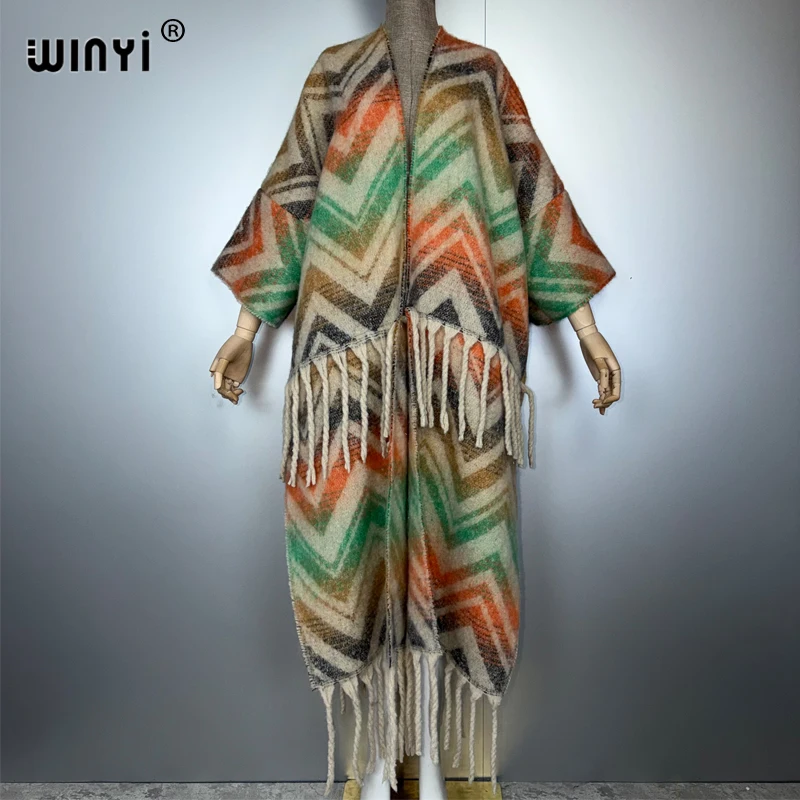 WINYI winter catwalk coat for women fashion print tassel Luxury Long Fur Loose OverCoat Thick Warm long down coat kimono kaftan
WINYI winter catwalk coat for women fashion print tassel Luxury Long Fur Loose OverCoat Thick Warm long down coat kimono kaftan