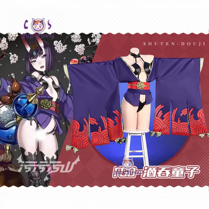 Game Fate/Grand Order Shuten-douji FGO Cosplay Costume Halloween sexy kimono jacket jumpsuit socks props wig women uniform set
Game Fate/Grand Order Shuten-douji FGO Cosplay Costume Halloween sexy kimono jacket jumpsuit socks props wig women uniform set