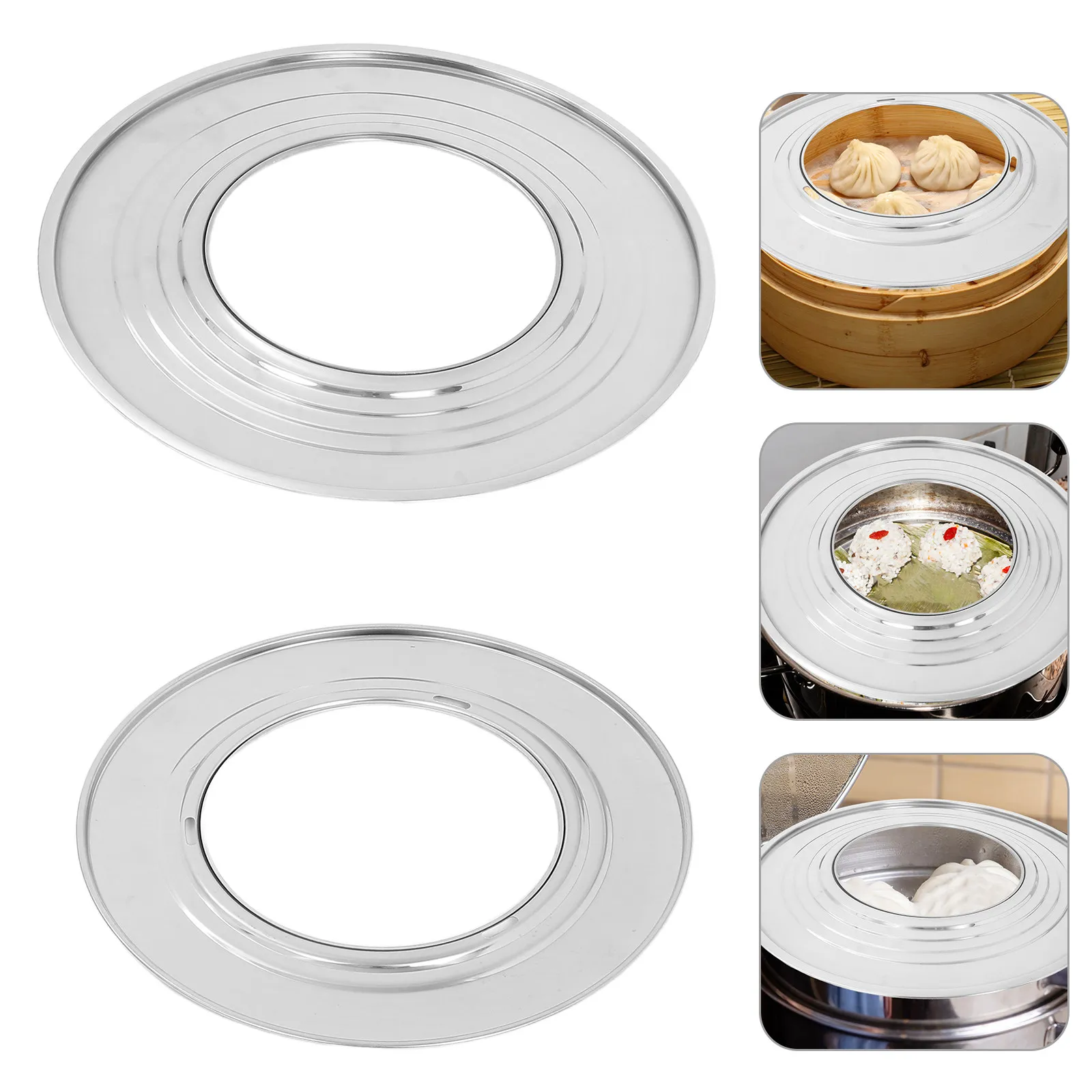 2Pcs Stainless Steel Round Steaming Rack Circular Design for Healthy Cooking Stackable Steam Tray Compatible with Wok Pot
2Pcs Stainless Steel Round Steaming Rack Circular Design for Healthy Cooking Stackable Steam Tray Compatible with Wok Pot