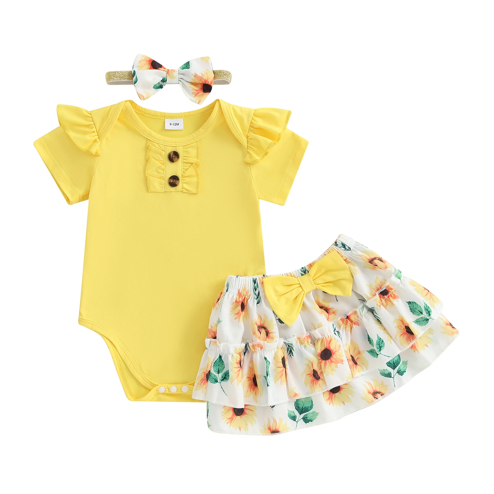 2025 New Toddler Baby Girls Summer Skirt Outfits Flying Sleeve O Neck Romper A-line Floral Skirt Headband 3Pcs Sets
2025 New Toddler Baby Girls Summer Skirt Outfits Flying Sleeve O Neck Romper A-line Floral Skirt Headband 3Pcs Sets