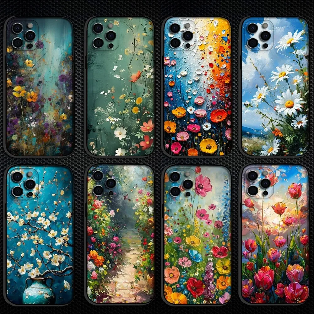 Flowers Oil Painting Phone Case For iPhone 16,15,14,13,12,11 Plus,Pro Max, Soft Silicone Black Cover
Flowers Oil Painting Phone Case For iPhone 16,15,14,13,12,11 Plus,Pro Max, Soft Silicone Black Cover