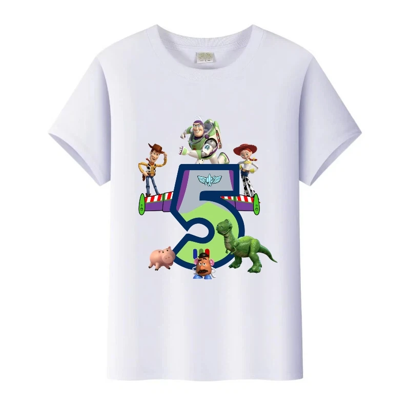 Летняя детская футболка с рисунком Disney Toy Story Cartoon Numbers 5, футболки для девочек, мужские топы больших размеров, семейные блузки для мальчиков, женская футболка
Летняя детская футболка с рисунком Disney Toy Story Cartoon Numbers 5, футболки для девочек, мужские топы больших размеров, семейные блузки для мальчиков, женская футболка