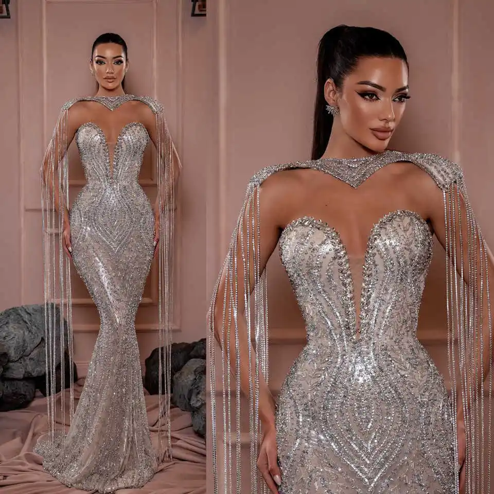 Luxury Mermaid Wedding Dresses Beading Sequins Sleeveless Bridal Gowns Prom Dresses Sweep Train Vestido de novia Customized
Luxury Mermaid Wedding Dresses Beading Sequins Sleeveless Bridal Gowns Prom Dresses Sweep Train Vestido de novia Customized
