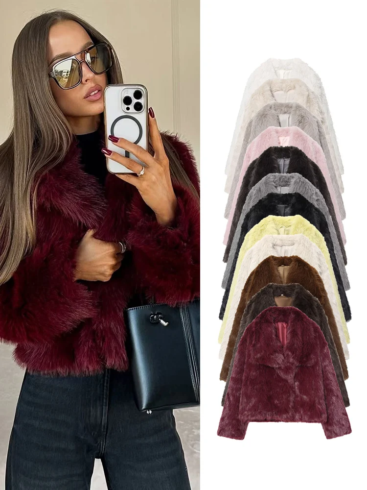 Осень-зима, женская куртка из искусственного меха, однотонное теплое пальто с длинными рукавами, винтажное модное пушистое пальто, женские повседневные куртки с карманами
Осень-зима, женская куртка из искусственного меха, однотонное теплое пальто с длинными рукавами, винтажное модное пушистое пальто, женские повседневные куртки с карманами