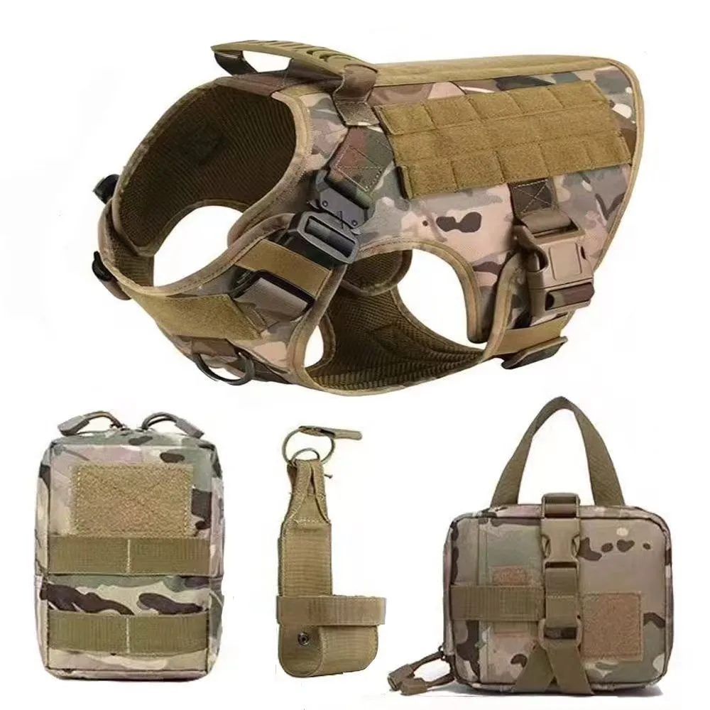 1PCS Dog Harness for Large Dogs Collar Leash Pouch Military Harnesses French Bulldog Pet Tactical Training Vest Dog Accessories
1PCS Dog Harness for Large Dogs Collar Leash Pouch Military Harnesses French Bulldog Pet Tactical Training Vest Dog Accessories