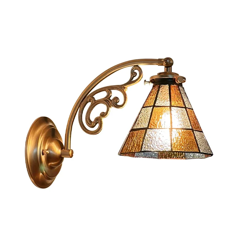 American Nordic brass painting glass mirror headlamp bedroom bedside lamp creative medieval retro wall lamp
American Nordic brass painting glass mirror headlamp bedroom bedside lamp creative medieval retro wall lamp