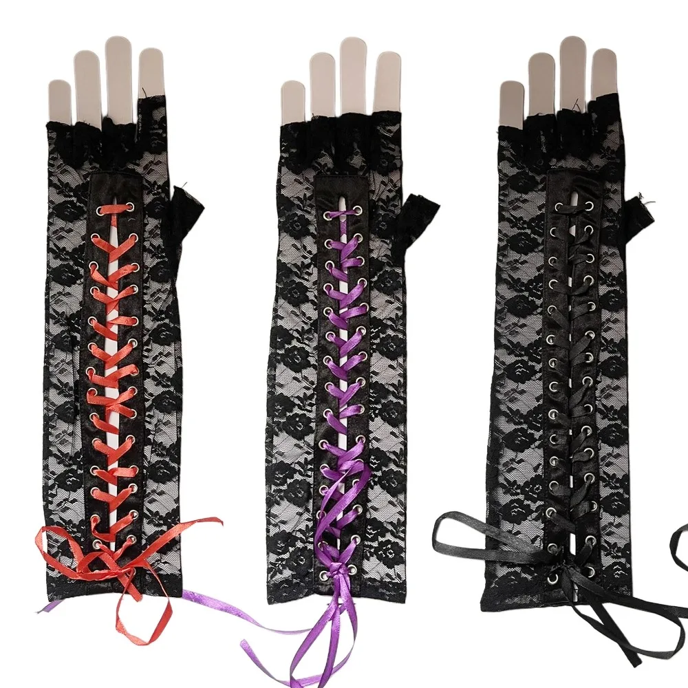 Sexy Lace Gloves Straps Long Half Finger Punk Cos Ribbon Dance Club Performance Gloves
Sexy Lace Gloves Straps Long Half Finger Punk Cos Ribbon Dance Club Performance Gloves