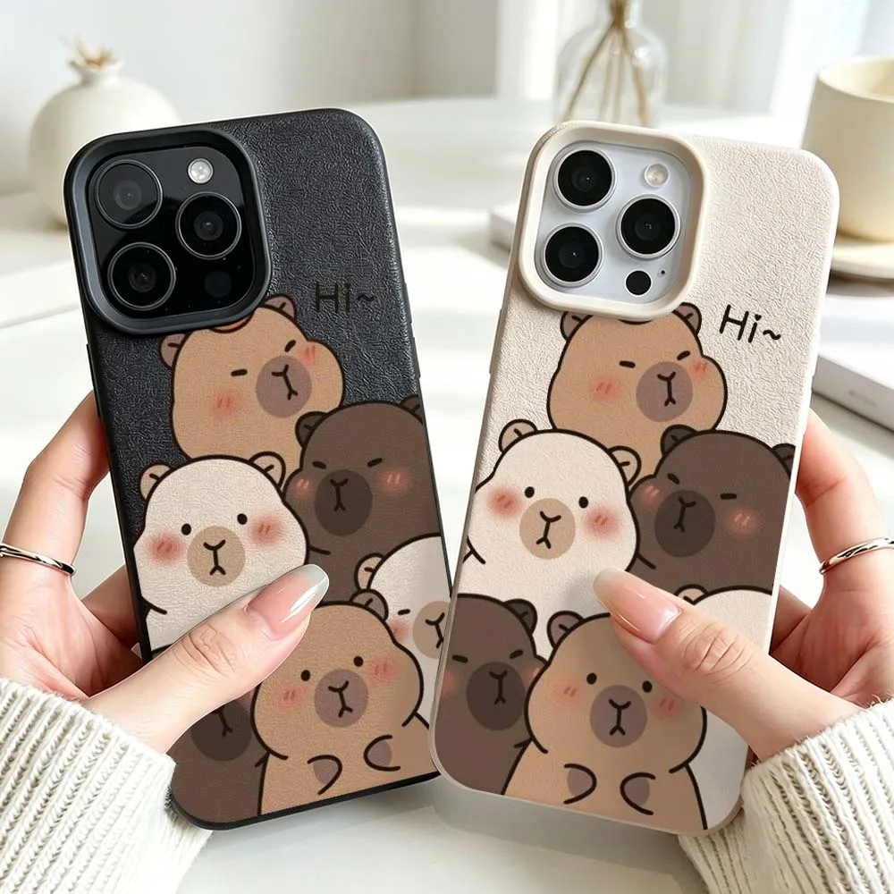 Capybara Orange Hi Pattern Silicone Case For iPhone 17 16 15 14 13 12 11 Pro Max Plus Imitation Leather Phone Case Soft
Capybara Orange Hi Pattern Silicone Case For iPhone 17 16 15 14 13 12 11 Pro Max Plus Imitation Leather Phone Case Soft