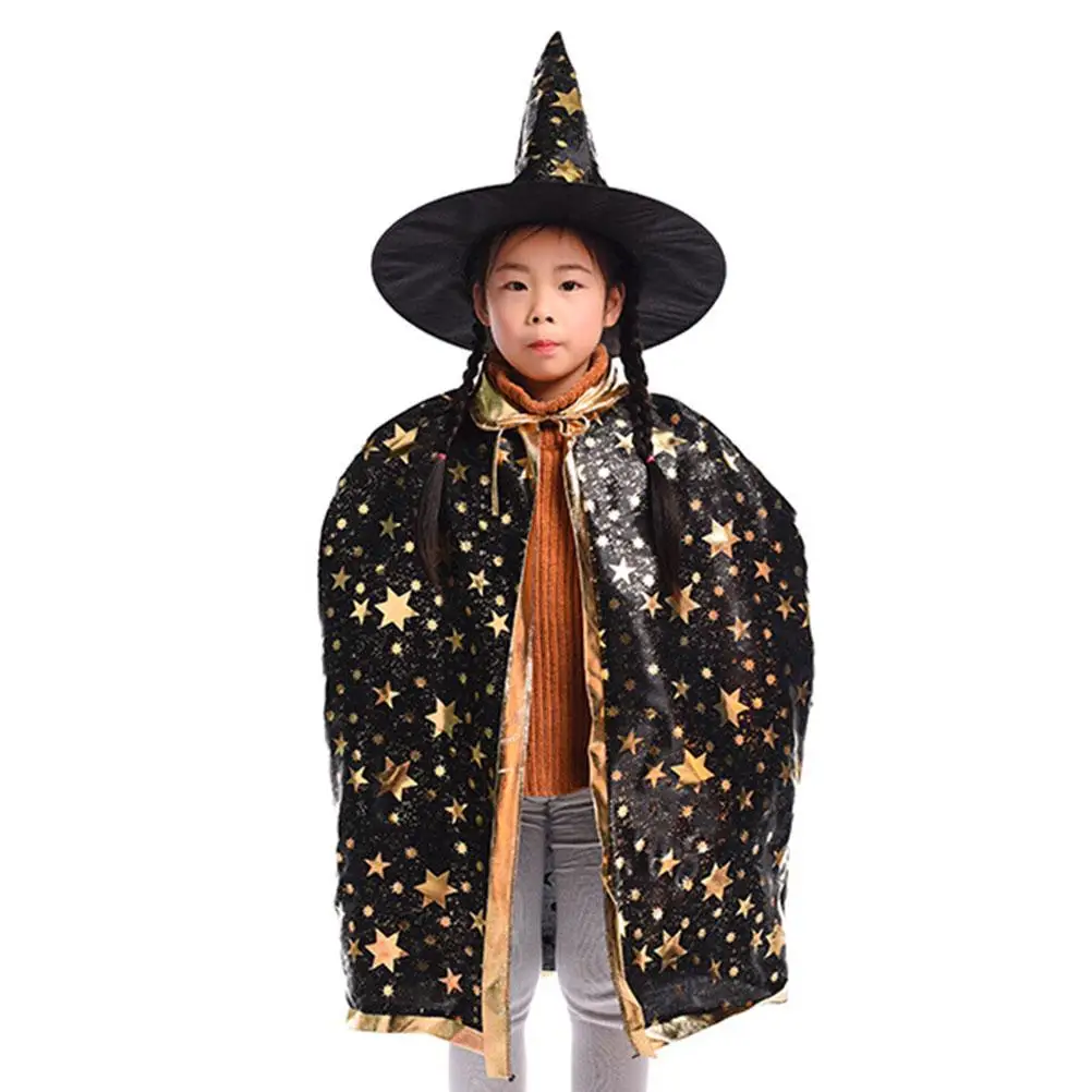 Children's Five-star Cape Halloween Cloak Black Stage Performance Costume Kids Bright Color No Decolorization Comfortable Fabric
Children's Five-star Cape Halloween Cloak Black Stage Performance Costume Kids Bright Color No Decolorization Comfortable Fabric