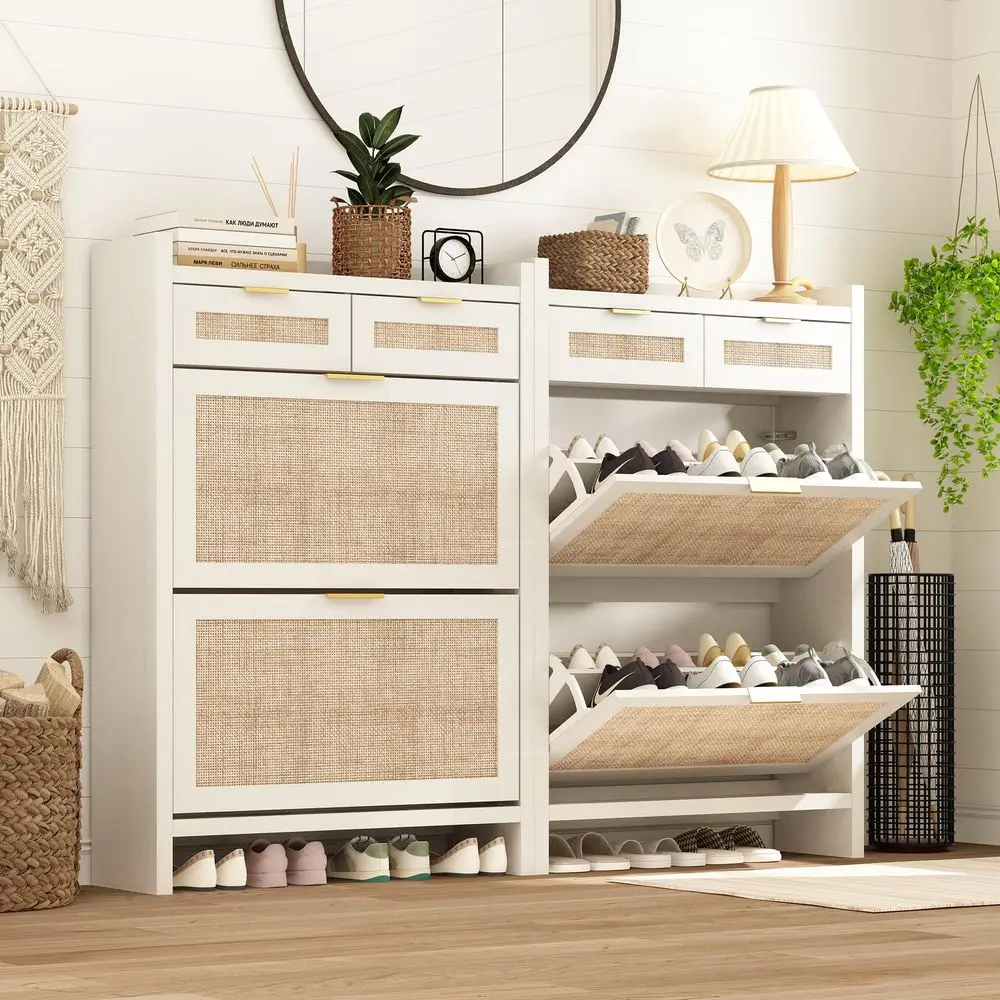 Organizer Cabinet Storage for Entryway Slim Rattan Shoe Rack for Front Door Entrance, Narrow Hidden Shoe Cabinet with Flip Draw
Organizer Cabinet Storage for Entryway Slim Rattan Shoe Rack for Front Door Entrance, Narrow Hidden Shoe Cabinet with Flip Draw