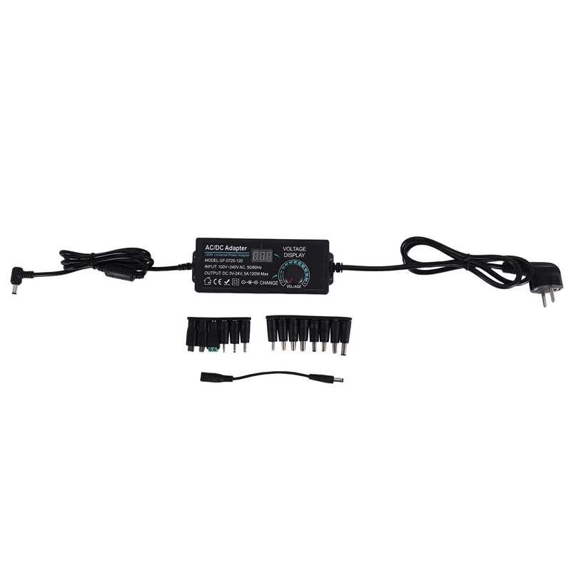 N11R- 5A 120W Adjustable Power Supply, Universal Power Supply Adapter 3V-24V 5A Adjustable Power Adapter AC To DC Eu Plug
N11R- 5A 120W Adjustable Power Supply, Universal Power Supply Adapter 3V-24V 5A Adjustable Power Adapter AC To DC Eu Plug