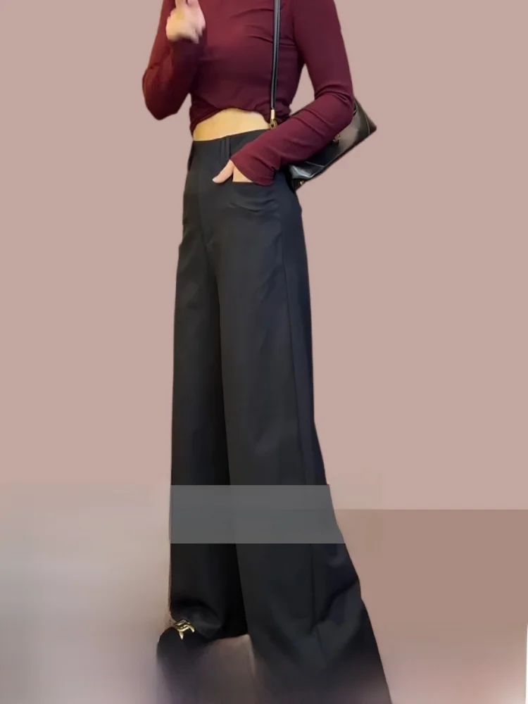 Костюмные брюки с высокой талией и широкими штанинами, женские повседневные брюки больших размеров с высокой талией, грушевидные брюки
Костюмные брюки с высокой талией и широкими штанинами, женские повседневные брюки больших размеров с высокой талией, грушевидные брюки