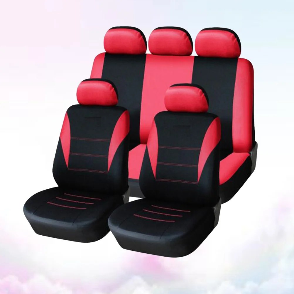 9 pcs 5 Seats Car Seat Covers Universal Fit Wear Resistant Protector For Suv Trucks Auto Interior Accessory Red
9 pcs 5 Seats Car Seat Covers Universal Fit Wear Resistant Protector For Suv Trucks Auto Interior Accessory Red