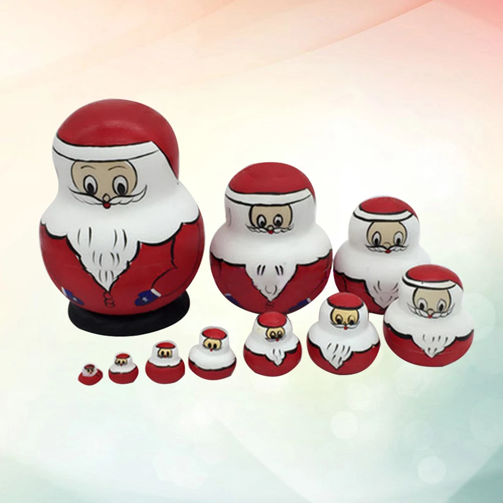 10 PCS Matryoshka Toy Russian Stacking Toys Xmas Santa Nesting Snowman Bamboo Claus
10 PCS Matryoshka Toy Russian Stacking Toys Xmas Santa Nesting Snowman Bamboo Claus
