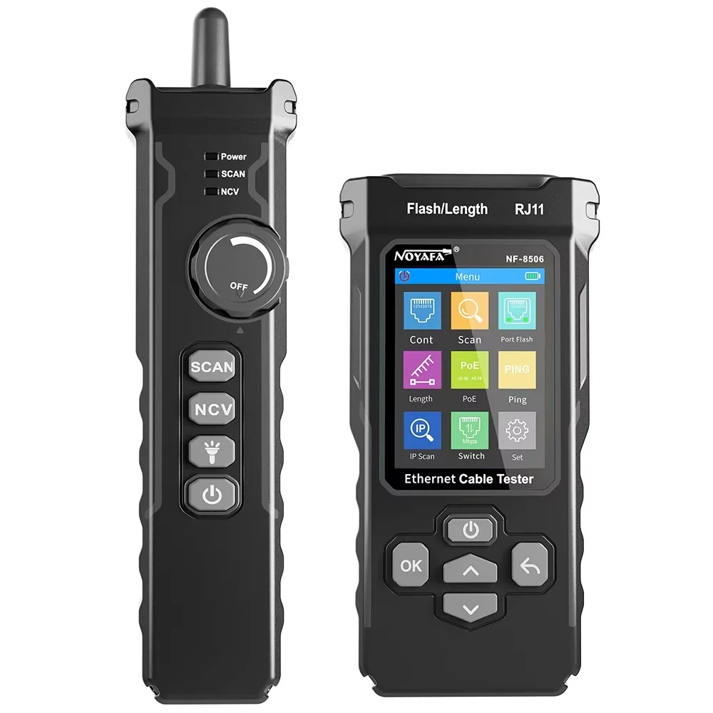 NOYAFA NF-8506 Multifunctional Cable Tester PoE IP Ping Length Finder