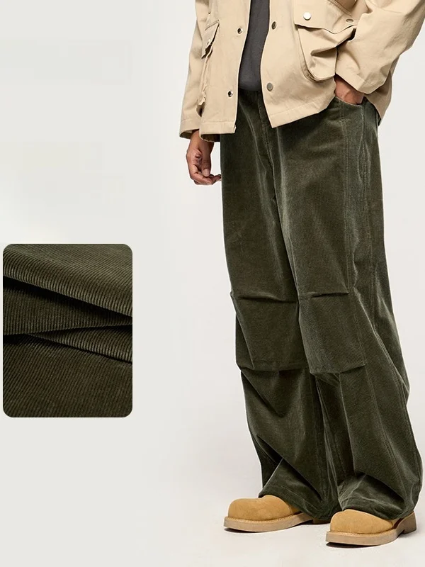 Мужские вельветовые брюки Iation с широкими штанинами, повседневные, свободного кроя, модные, городские, из смесового полиэстера и хлопка, осень-зима, новинка
Мужские вельветовые брюки Iation с широкими штанинами, повседневные, свободного кроя, модные, городские, из смесового полиэстера и хлопка, осень-зима, новинка