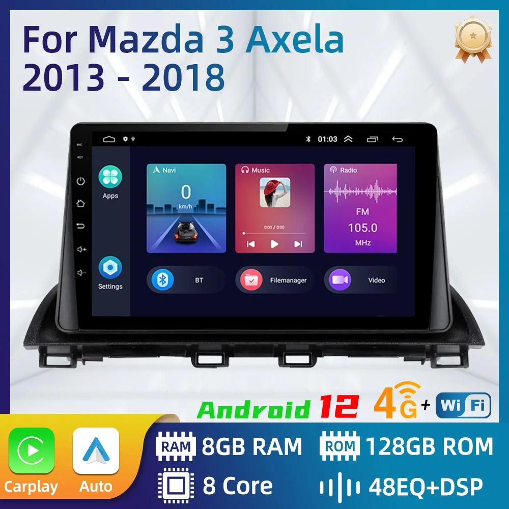 Автомагнитола для Mazda 3 Axela 2013-2018, 2 Din, Android, GPS, Wi-Fi, FM-навигация, мультимедийный видеоплеер, головное устройство, Авторадио, радио
Автомагнитола для Mazda 3 Axela 2013-2018, 2 Din, Android, GPS, Wi-Fi, FM-навигация, мультимедийный видеоплеер, головное устройство, Авторадио, радио