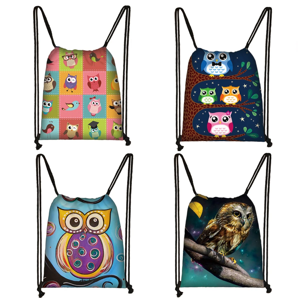 Cute Bird Owl Print Backpack Women Men Travel Bag Boys Girls Storage Bag Kids Bookbag Canvas Drawstring Bags Gift
Cute Bird Owl Print Backpack Women Men Travel Bag Boys Girls Storage Bag Kids Bookbag Canvas Drawstring Bags Gift