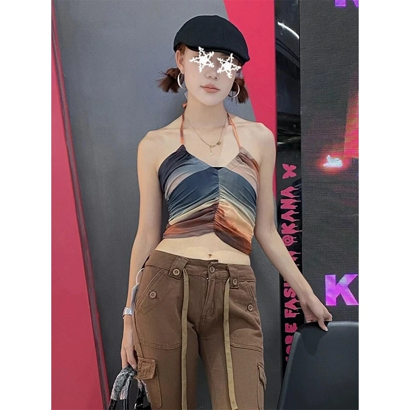 Sweet Spice Girl Sexy Back Pure Desire Neck Suspender Vest Women's Summer French Chic Outside Sleeveless Short Top
Sweet Spice Girl Sexy Back Pure Desire Neck Suspender Vest Women's Summer French Chic Outside Sleeveless Short Top