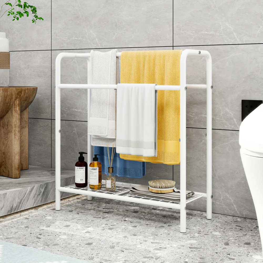 3 Tier Metal Towel Rack Freestanding Towel Holder White Space-Saving Storage Display Rack for Bathroom Bedroom Pool
3 Tier Metal Towel Rack Freestanding Towel Holder White Space-Saving Storage Display Rack for Bathroom Bedroom Pool