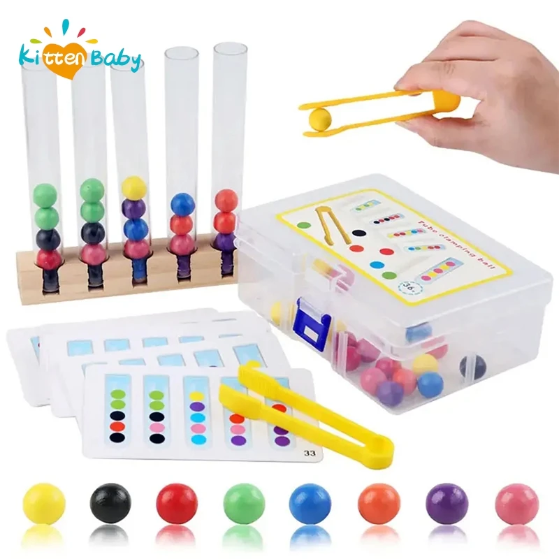 Children Fine Motor Training Montessori Toys Wooden Test Tube Clip Beads Color Matching Sensory Games Educational Toys For Kids
Children Fine Motor Training Montessori Toys Wooden Test Tube Clip Beads Color Matching Sensory Games Educational Toys For Kids