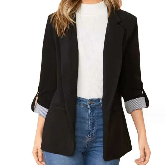 2025 autumn and winter fashion splicing lapel slim-fit cardigan temperament blazer
2025 autumn and winter fashion splicing lapel slim-fit cardigan temperament blazer