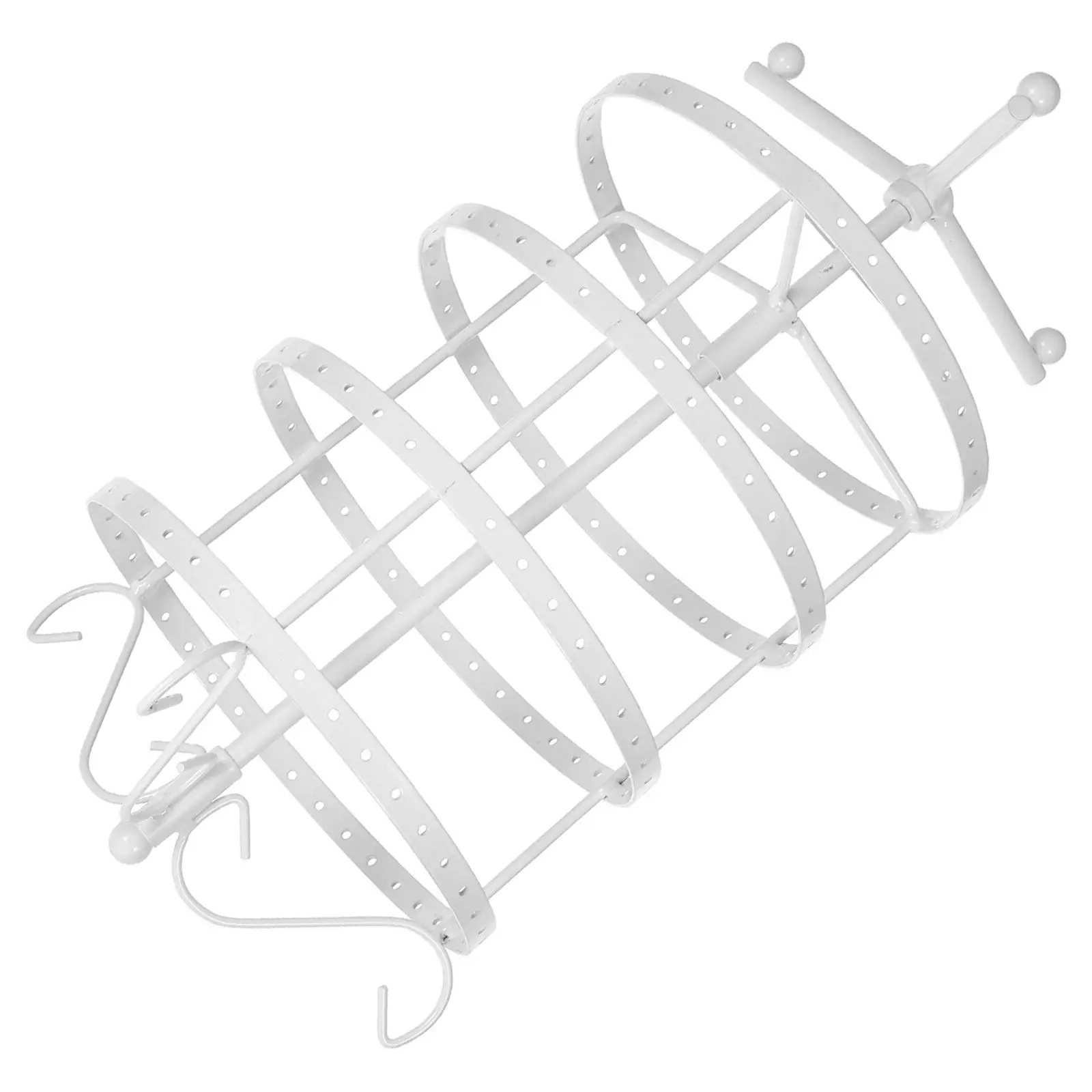 Metal Rotating Earring Holder 4-Tier 144-Hole Round Display Stand for Earrings White 15x15x31cm Jewelry Display Rack
Metal Rotating Earring Holder 4-Tier 144-Hole Round Display Stand for Earrings White 15x15x31cm Jewelry Display Rack