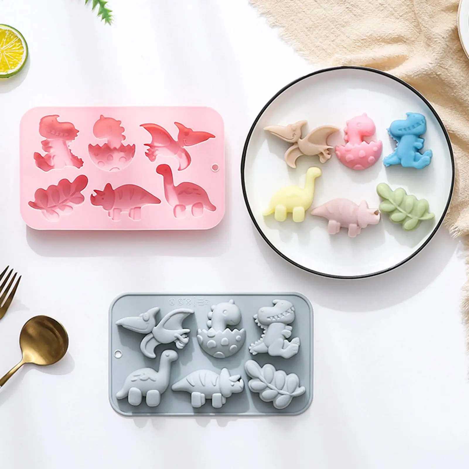 Dinosaur Silicone Mold for Baking Cute Pterosaur Triceratops Tyrannosaurus Mold for Fondant Cake Decoration Chocolate Jello
Dinosaur Silicone Mold for Baking Cute Pterosaur Triceratops Tyrannosaurus Mold for Fondant Cake Decoration Chocolate Jello