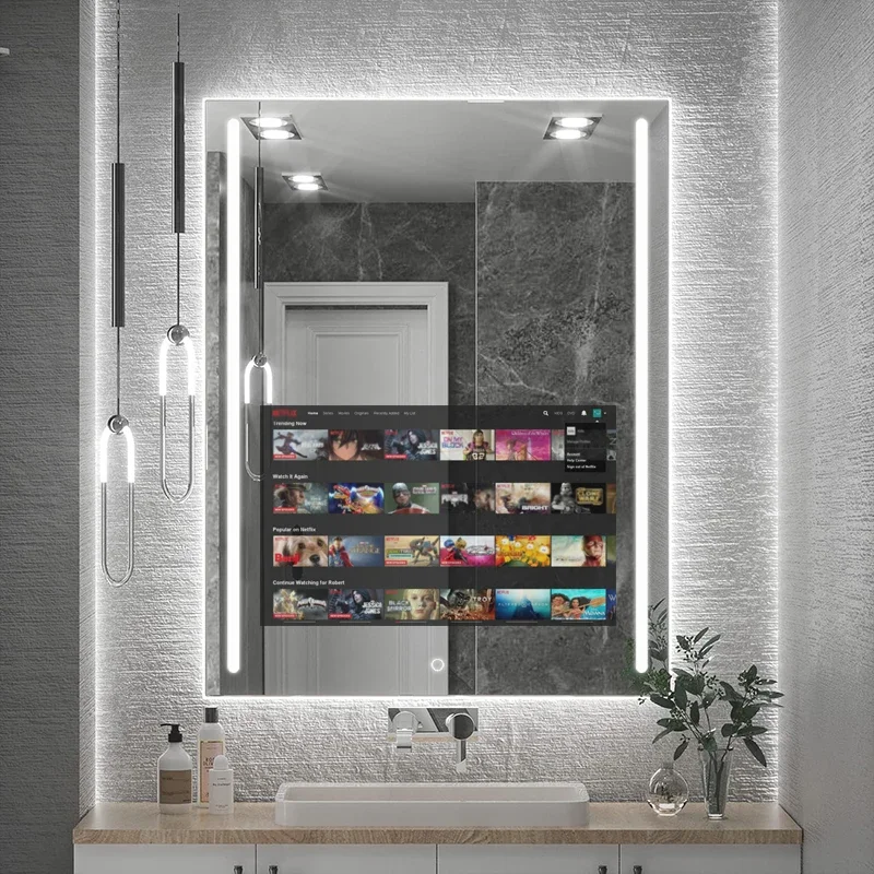 Tystart Modern Design Anti-Fog Smart Mirror With LED Light And Touch Screen TV For Living Room 40 Inches For Bathroom Use
Tystart Modern Design Anti-Fog Smart Mirror With LED Light And Touch Screen TV For Living Room 40 Inches For Bathroom Use