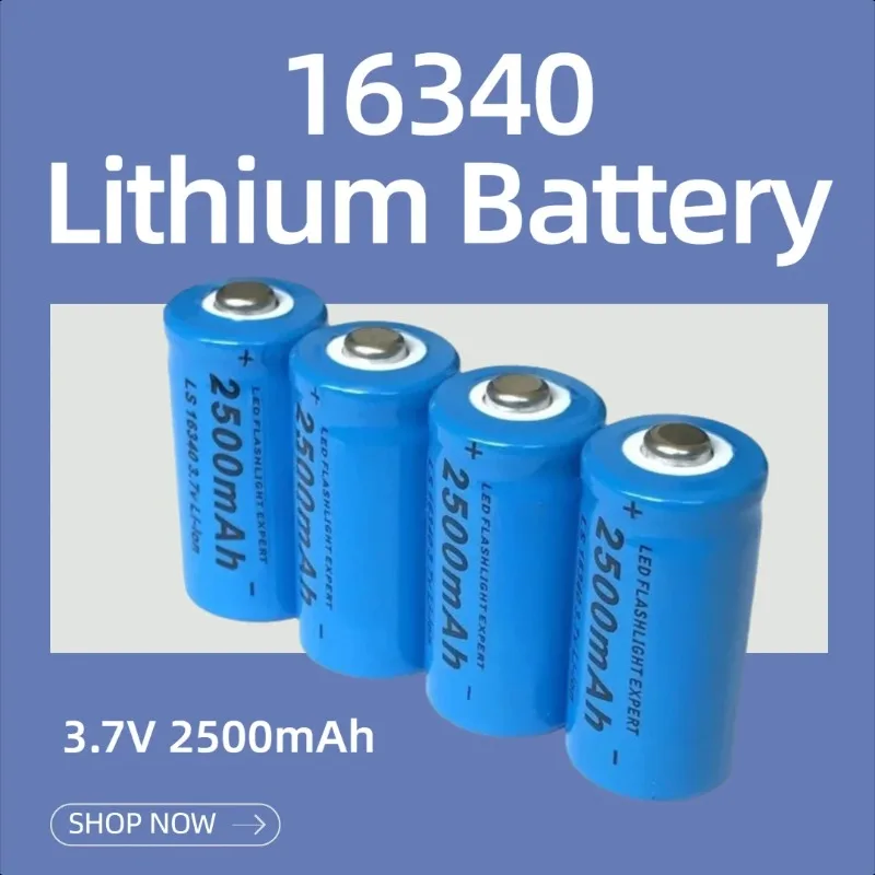 16340 Lithium Battery 3.7V 2500mAh Rechargeable Lithium Battery for High-intensity Flashlights
16340 Lithium Battery 3.7V 2500mAh Rechargeable Lithium Battery for High-intensity Flashlights