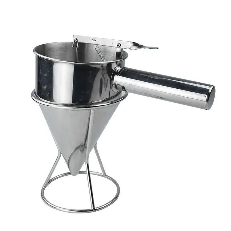 Stainless Steel Fish Ball Funnel with Stand Conical Batter Funnel
Stainless Steel Fish Ball Funnel with Stand Conical Batter Funnel