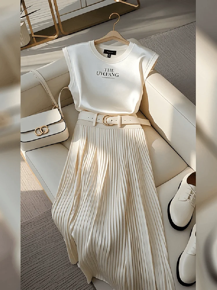 Summer Fashion Slimming High Waist A-Line Dress Two-Piece Set Elegant Short Women's Clothing High Waist Ins Style Midi Dress
Summer Fashion Slimming High Waist A-Line Dress Two-Piece Set Elegant Short Women's Clothing High Waist Ins Style Midi Dress