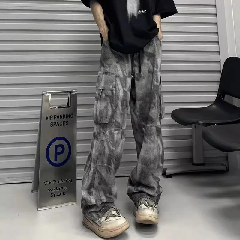 Tie-Dye Camouflage Men's Work Pants Loose Straight Leg Casual Trousers Multi-ket Street Sle Spring Summer Faion
Tie-Dye Camouflage Men's Work Pants Loose Straight Leg Casual Trousers Multi-ket Street Sle Spring Summer Faion