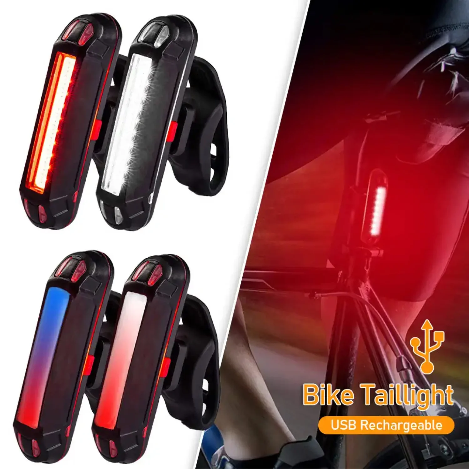 Bicycle Rear Light Waterproof USB Rechargeable Safety Warning Lamp Bike Flashing Accessories Cycling Taillight
Bicycle Rear Light Waterproof USB Rechargeable Safety Warning Lamp Bike Flashing Accessories Cycling Taillight