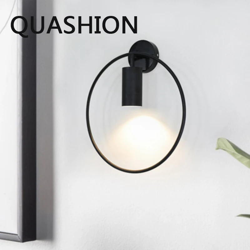 LED Wall Lamp Nordic Simple Wrought Iron Bedroom Bedside Lamps Creative Circle Sconces for Corridor Aisle Home Decor Wall Lights
LED Wall Lamp Nordic Simple Wrought Iron Bedroom Bedside Lamps Creative Circle Sconces for Corridor Aisle Home Decor Wall Lights