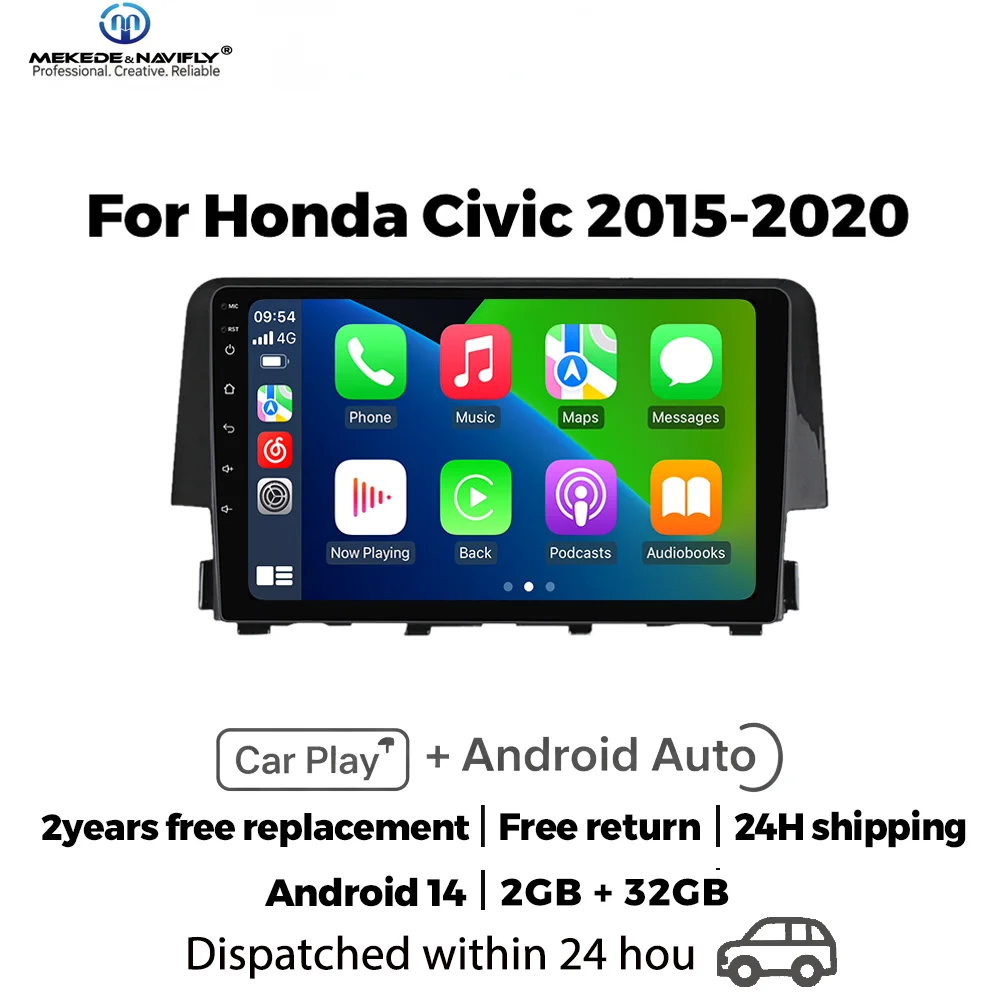 Автомагнитола MEKEDE Android 14 для Honda Civic 10-го поколения (2016-2020), 2 DIN, IPS-экран, DVD-плеер, мультимедиа, Carplay, WiFi, авторадио
Автомагнитола MEKEDE Android 14 для Honda Civic 10-го поколения (2016-2020), 2 DIN, IPS-экран, DVD-плеер, мультимедиа, Carplay, WiFi, авторадио