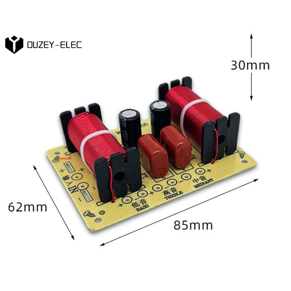 3 Way 150W Hi-Fi Audio Speaker Frequency Divider Audio Crossover Filter Treble Alto Bass Frequency Divider for Professional/Home
3 Way 150W Hi-Fi Audio Speaker Frequency Divider Audio Crossover Filter Treble Alto Bass Frequency Divider for Professional/Home
