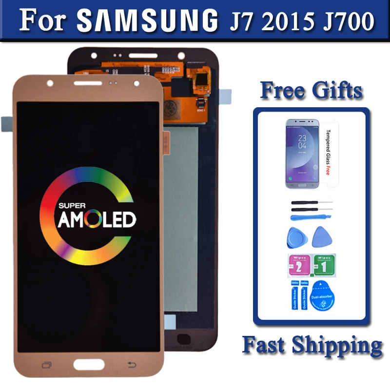 Супер AMOLED для Samsung Galaxy J7 2015 J700 J700F J700H J700M ЖК-дисплей с цифровым преобразователем сенсорного экрана в сборе
Супер AMOLED для Samsung Galaxy J7 2015 J700 J700F J700H J700M ЖК-дисплей с цифровым преобразователем сенсорного экрана в сборе