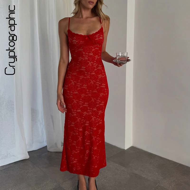 Cryptographic Sexy Lace Red Dress Woman Clothes Spaghetti Strap Bodycon Long Dresses Elegant Party Maxi Dresses
Cryptographic Sexy Lace Red Dress Woman Clothes Spaghetti Strap Bodycon Long Dresses Elegant Party Maxi Dresses